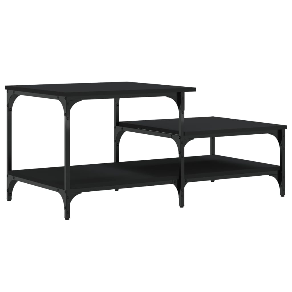 Table basse noir 100x50,5x45 cm bois d'ingénierie - XIOS