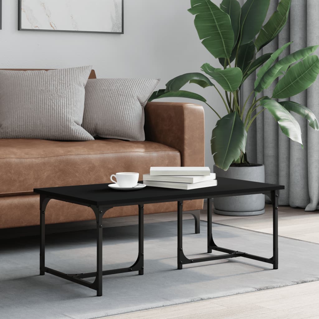 Table basse Noir 90x50x35 cm Bois d'ingénierie - XIOS