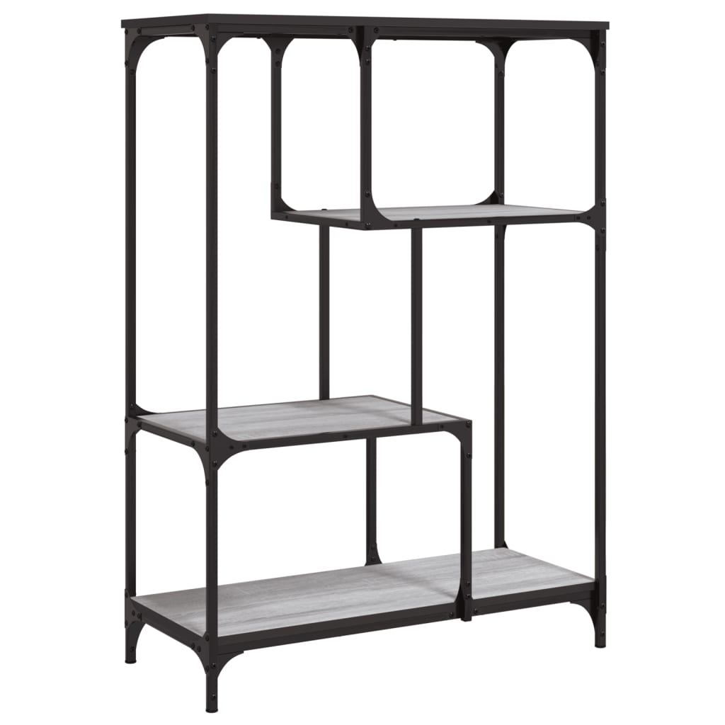 Bibliothèque sonoma gris 81x36x115cm bois d'ingénierie et acier - XIOS
