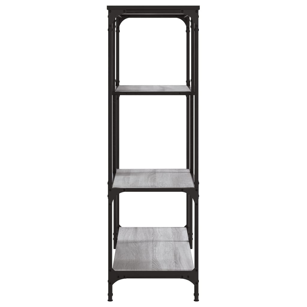 Bibliothèque sonoma gris 81x36x115cm bois d'ingénierie et acier - XIOS
