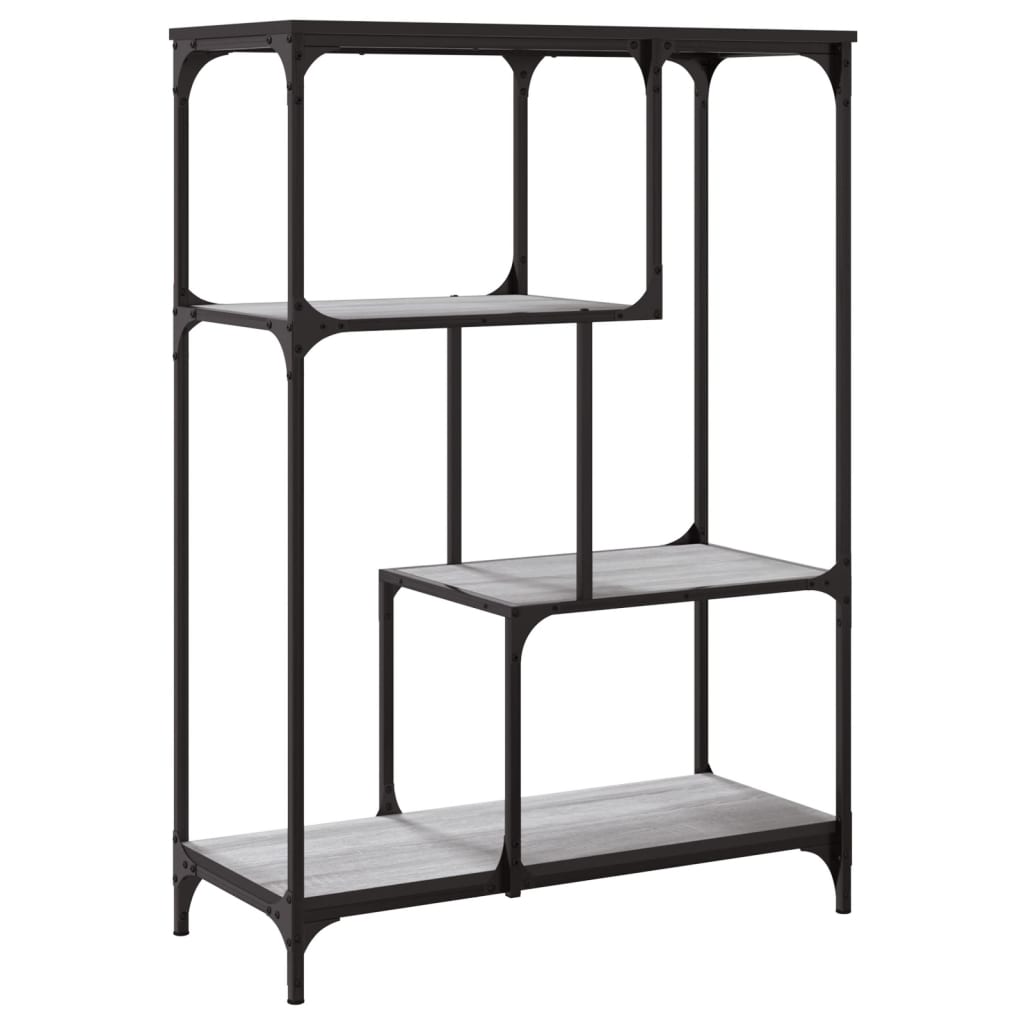 Bibliothèque sonoma gris 81x36x115cm bois d'ingénierie et acier - XIOS