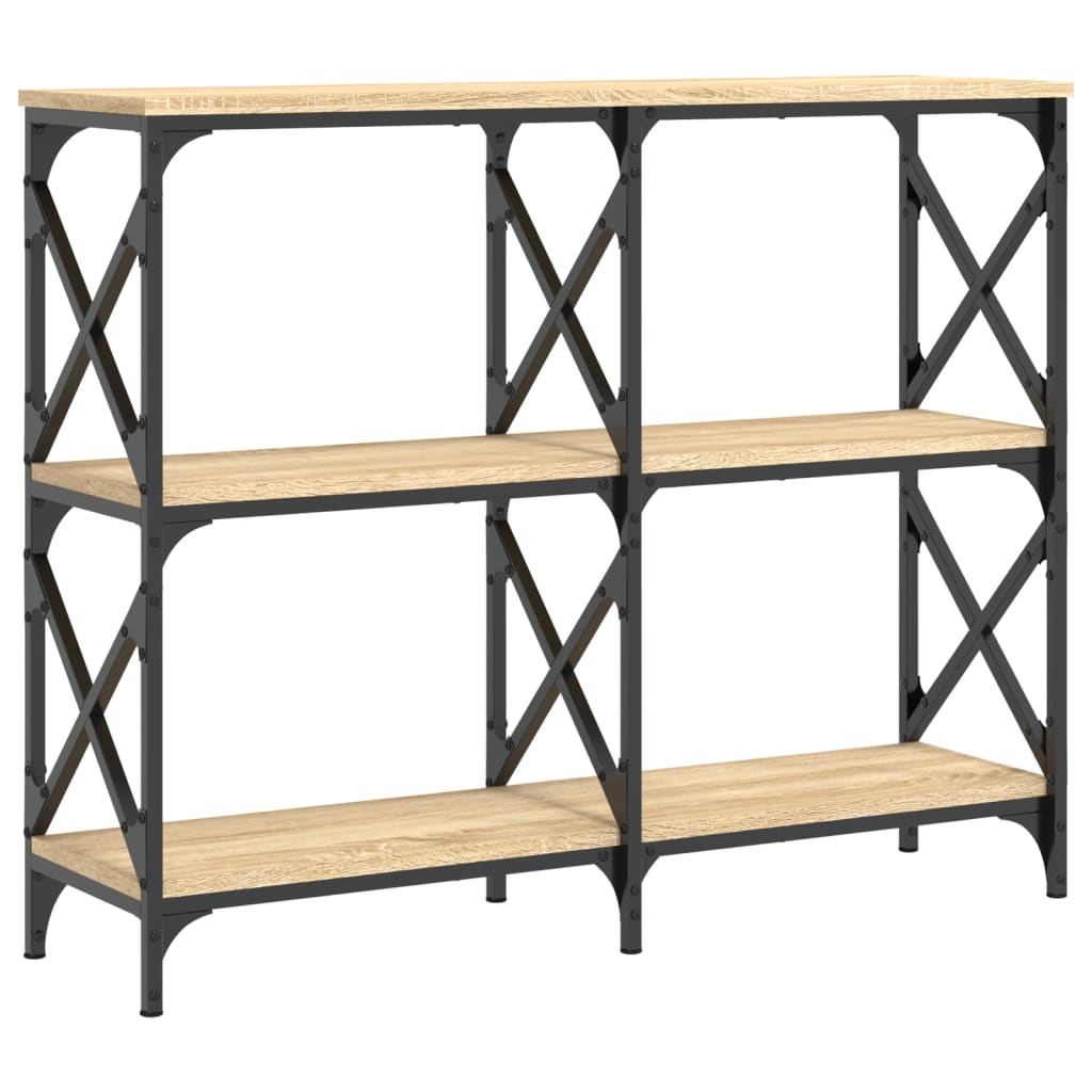 Table console chêne sonoma 100x28x80,5 cm bois d'ingénierie - XIOS