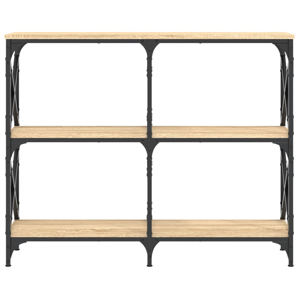 Table console chêne sonoma 100x28x80,5 cm bois d'ingénierie - XIOS