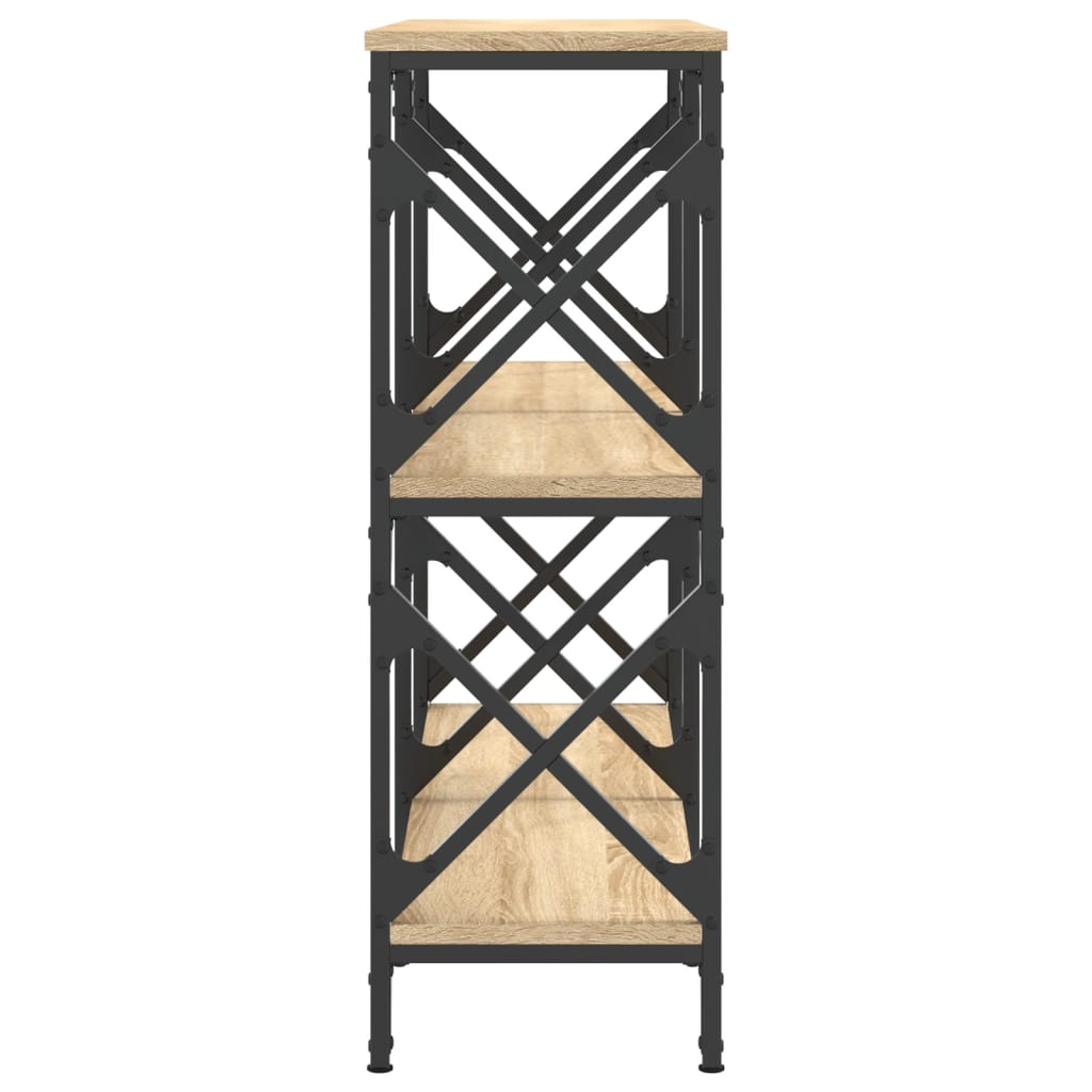 Table console chêne sonoma 100x28x80,5 cm bois d'ingénierie - XIOS
