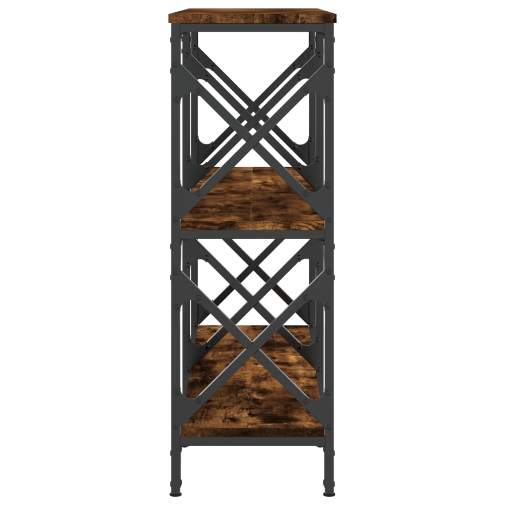 Table console chêne fumé 100x28x80,5 cm bois d'ingénierie - XIOS