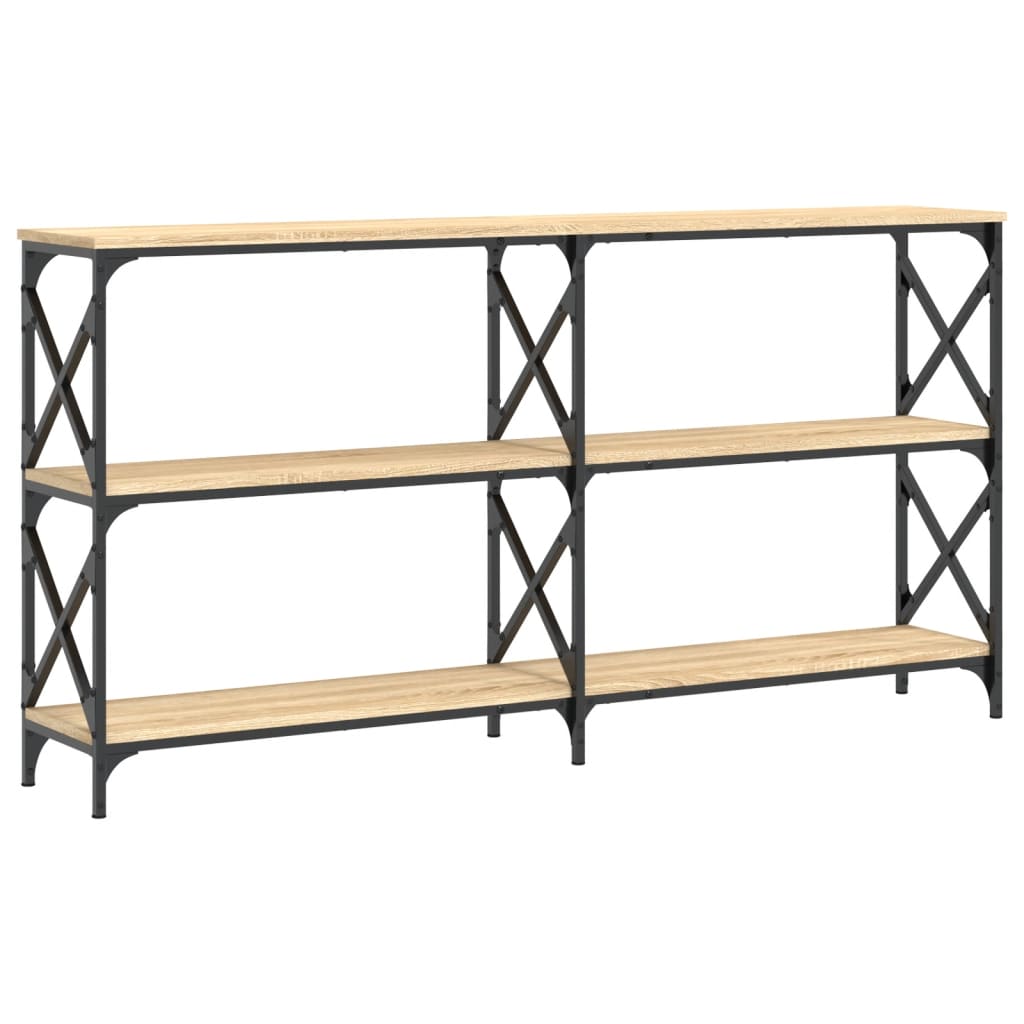 Table console chêne sonoma 156x28x80,5 cm bois d'ingénierie - XIOS