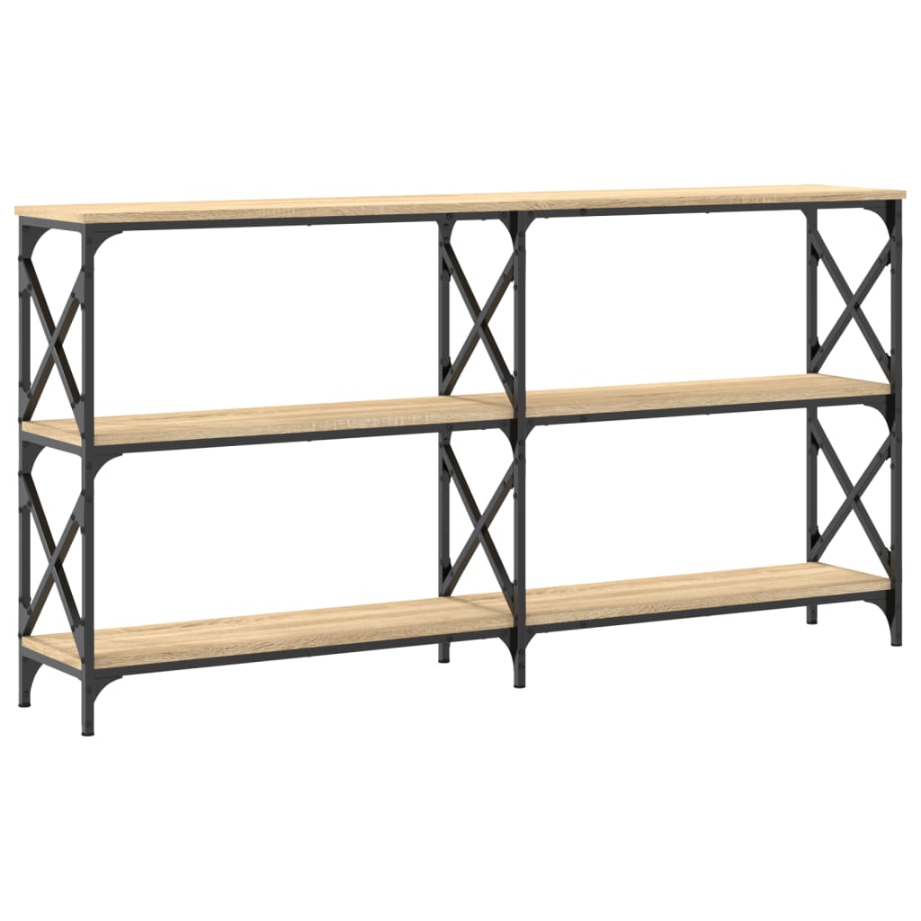 Table console chêne sonoma 156x28x80,5 cm bois d'ingénierie - XIOS