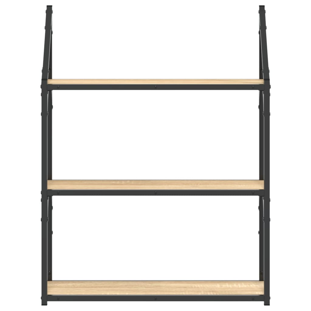 Étagère murale 3 niveaux chêne sonoma 60x21x78,5 cm - XIOS