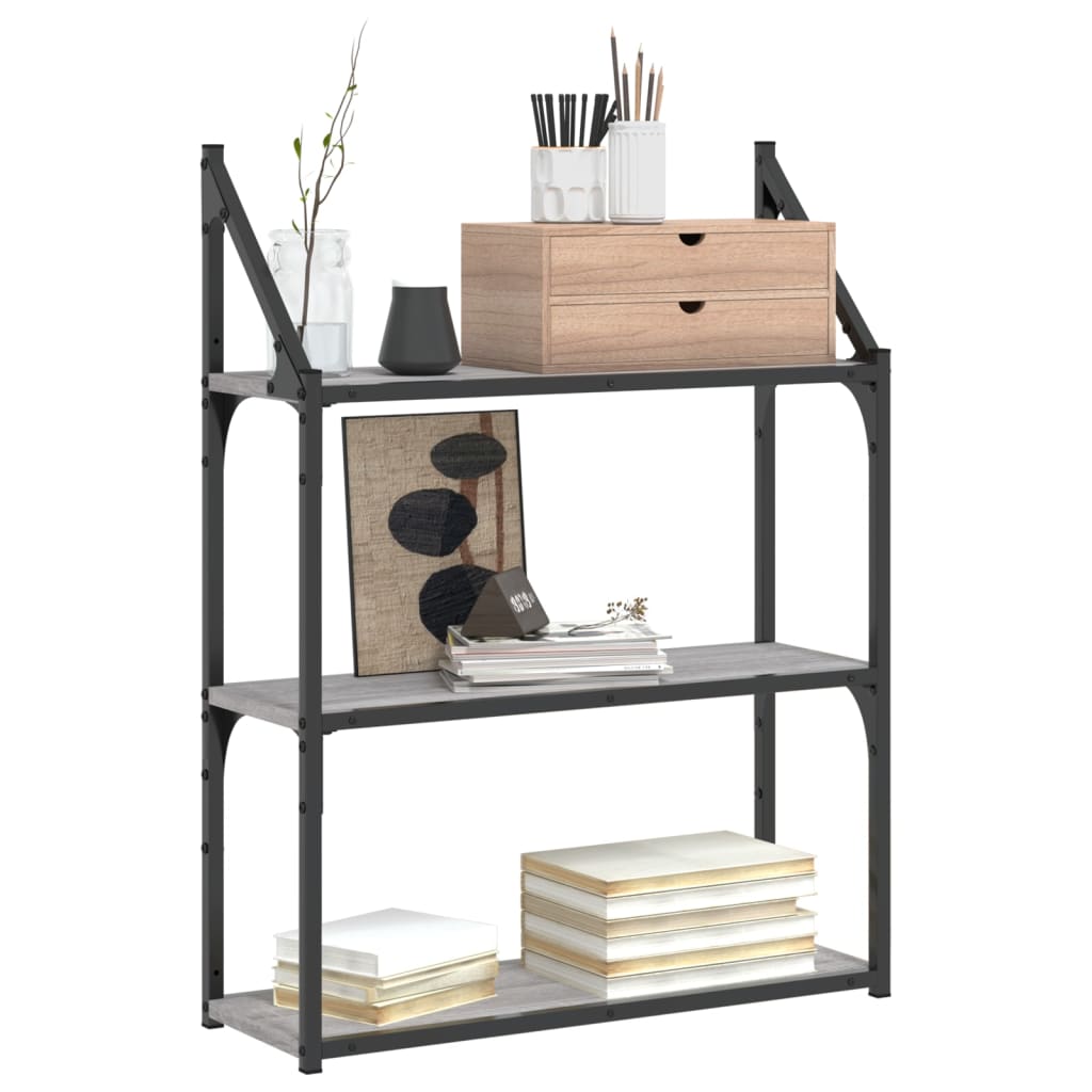 Étagère murale 3 niveaux sonoma gris 60x21x78,5 cm - XIOS