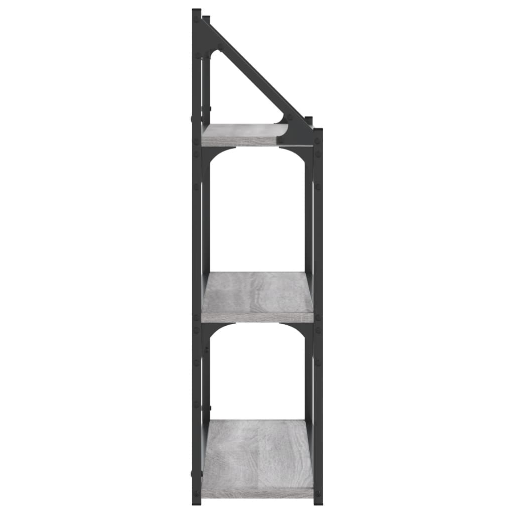Étagère murale 3 niveaux sonoma gris 60x21x78,5 cm - XIOS