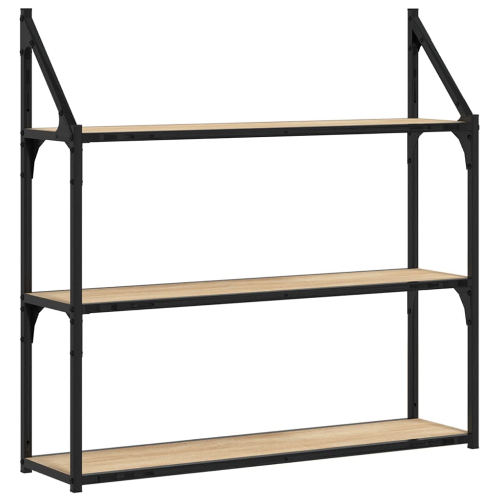 Étagère murale 3 niveaux chêne sonoma 80x21x78,5 cm - XIOS