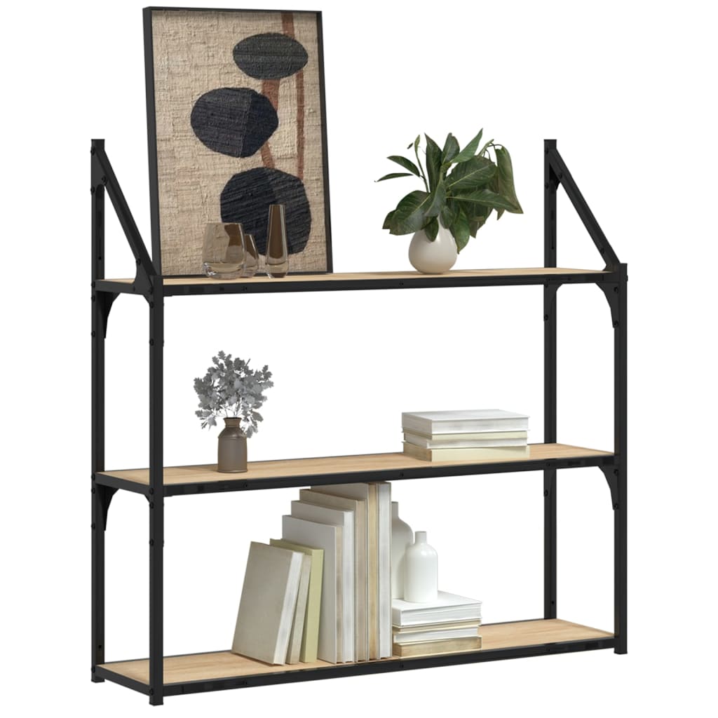 Étagère murale 3 niveaux chêne sonoma 80x21x78,5 cm - XIOS
