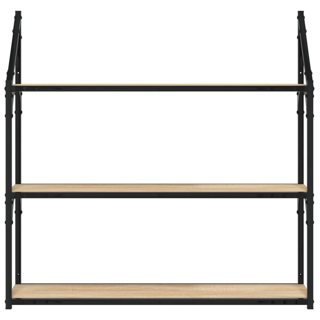 Étagère murale 3 niveaux chêne sonoma 80x21x78,5 cm - XIOS