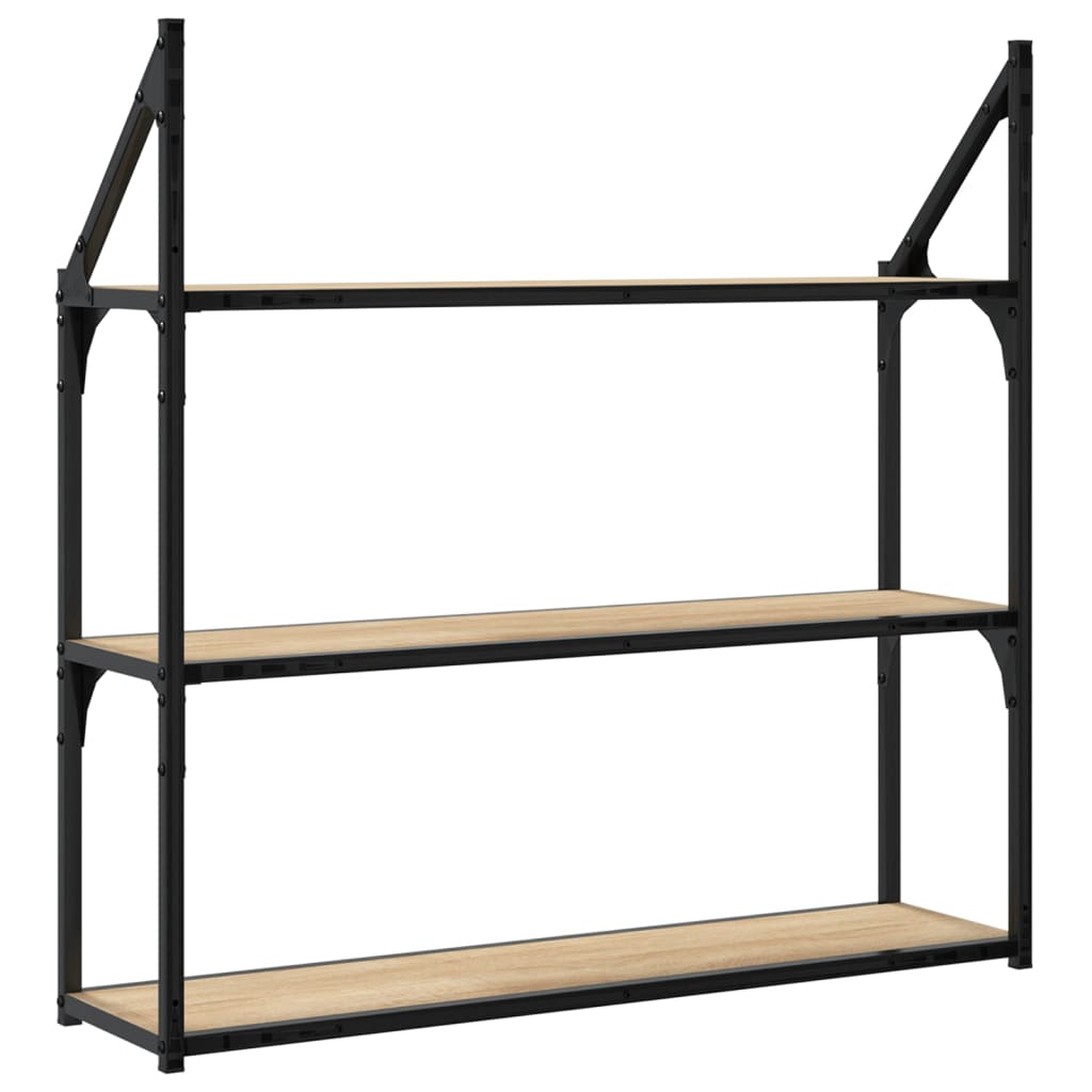 Étagère murale 3 niveaux chêne sonoma 80x21x78,5 cm - XIOS