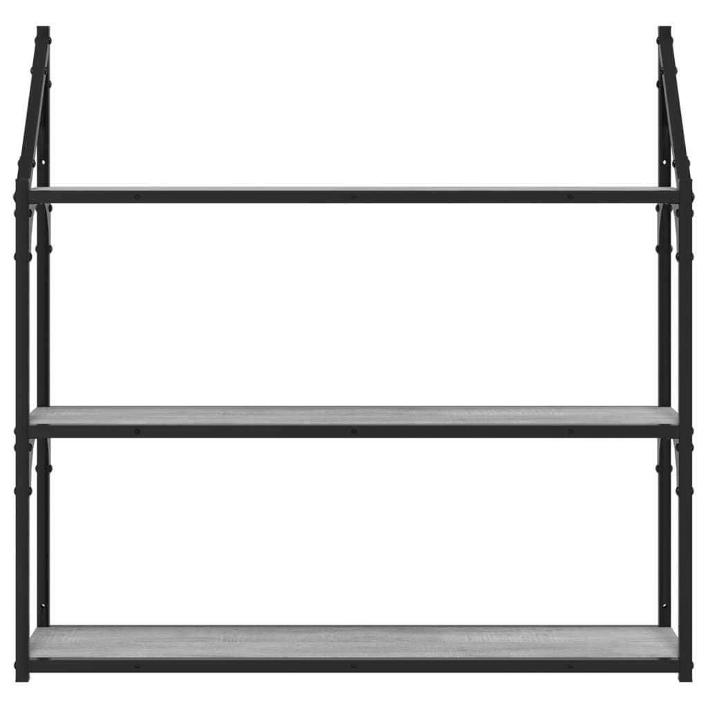 Étagère murale 3 niveaux sonoma gris 80x21x78,5 cm - XIOS