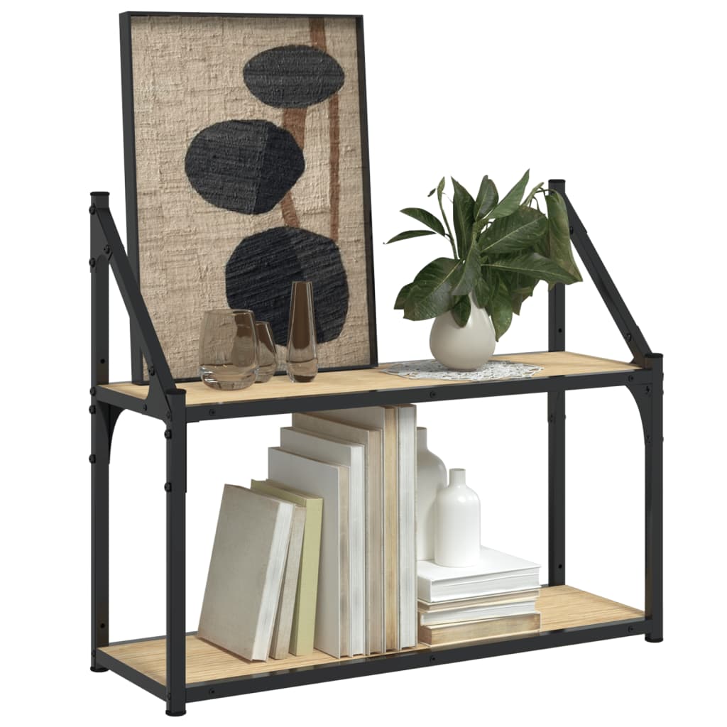 Étagère murale à 2 niveaux Chêne Sonoma 60 x 21 x 51 cm Bois d'ingénierie - XIOS
