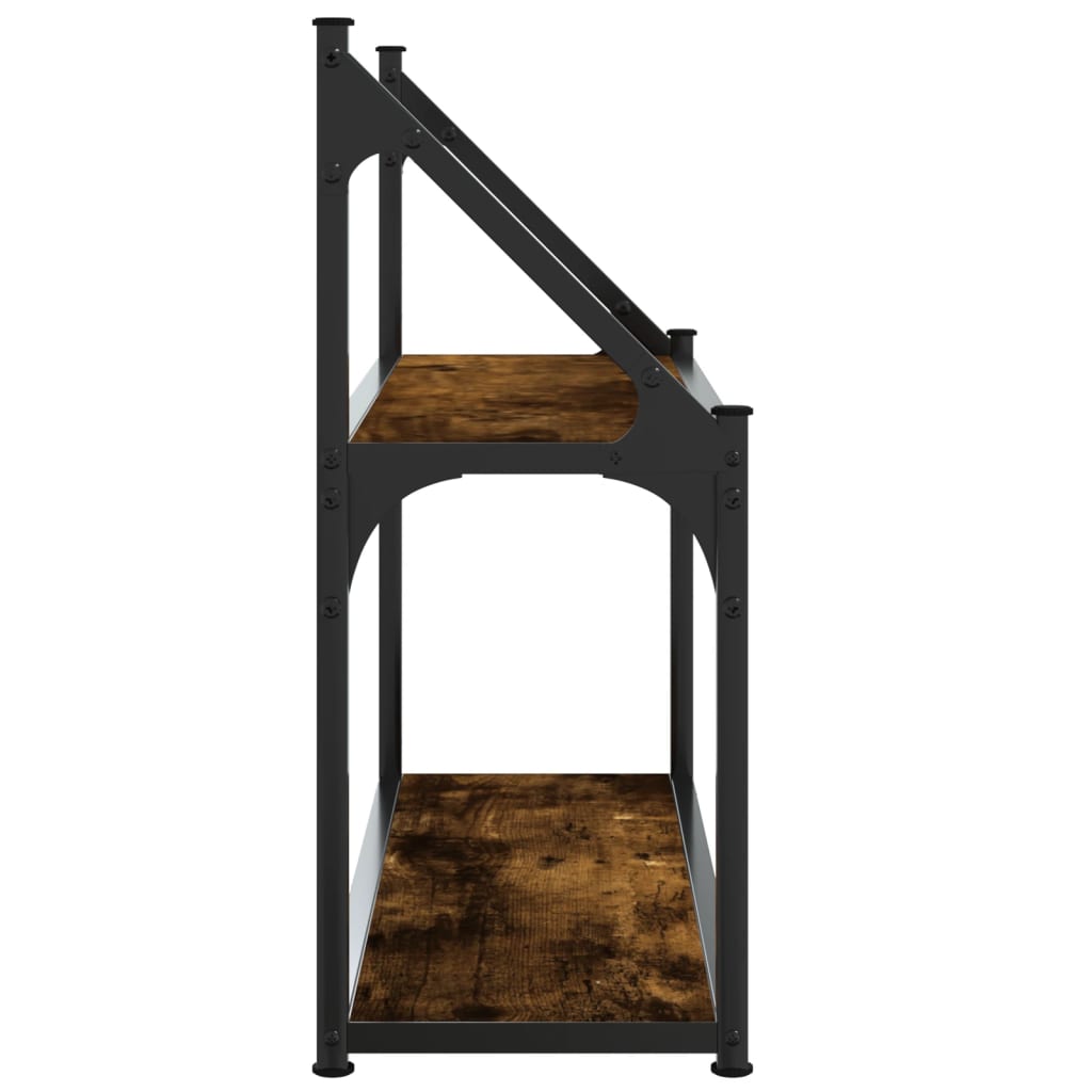 Étagère murale 2 niveaux chêne fumé 60x21x51 cm - XIOS