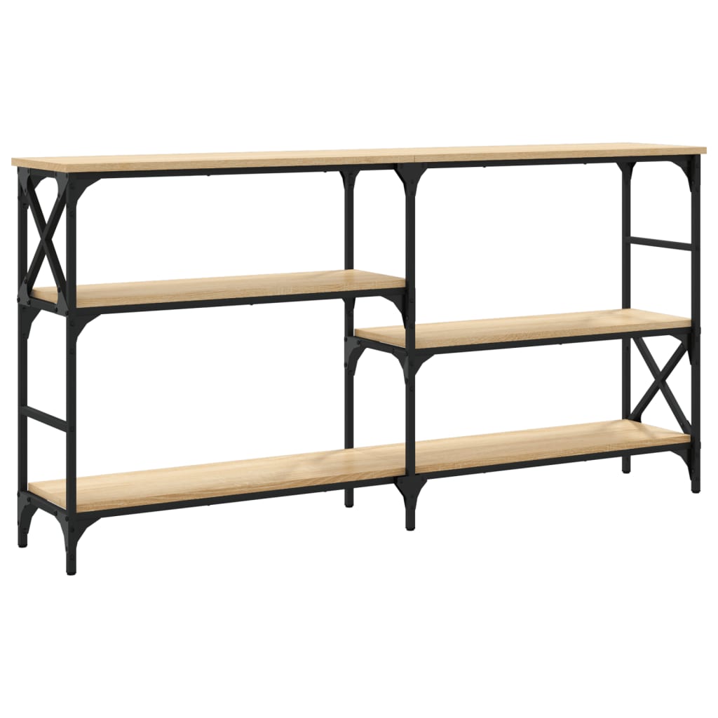 Table console chêne sonoma 150x29x76,5 cm bois d'ingénierie - XIOS