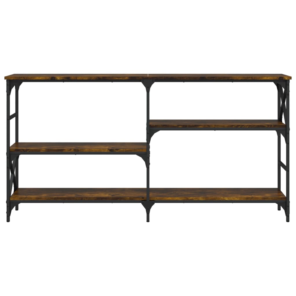 Table console chêne fumé 150x29x76,5 cm bois d'ingénierie - XIOS