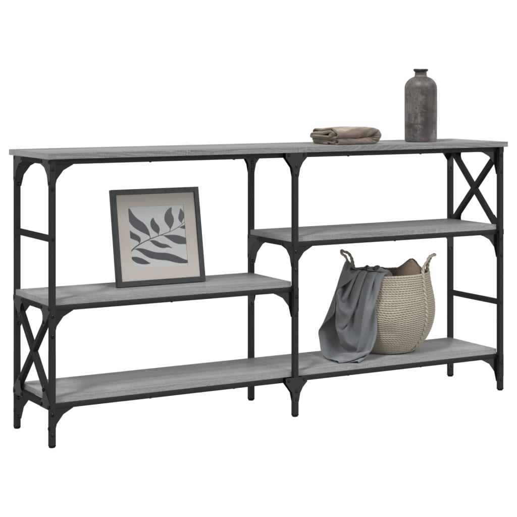 Table console sonoma gris 150x29x76,5 cm bois d'ingénierie - XIOS