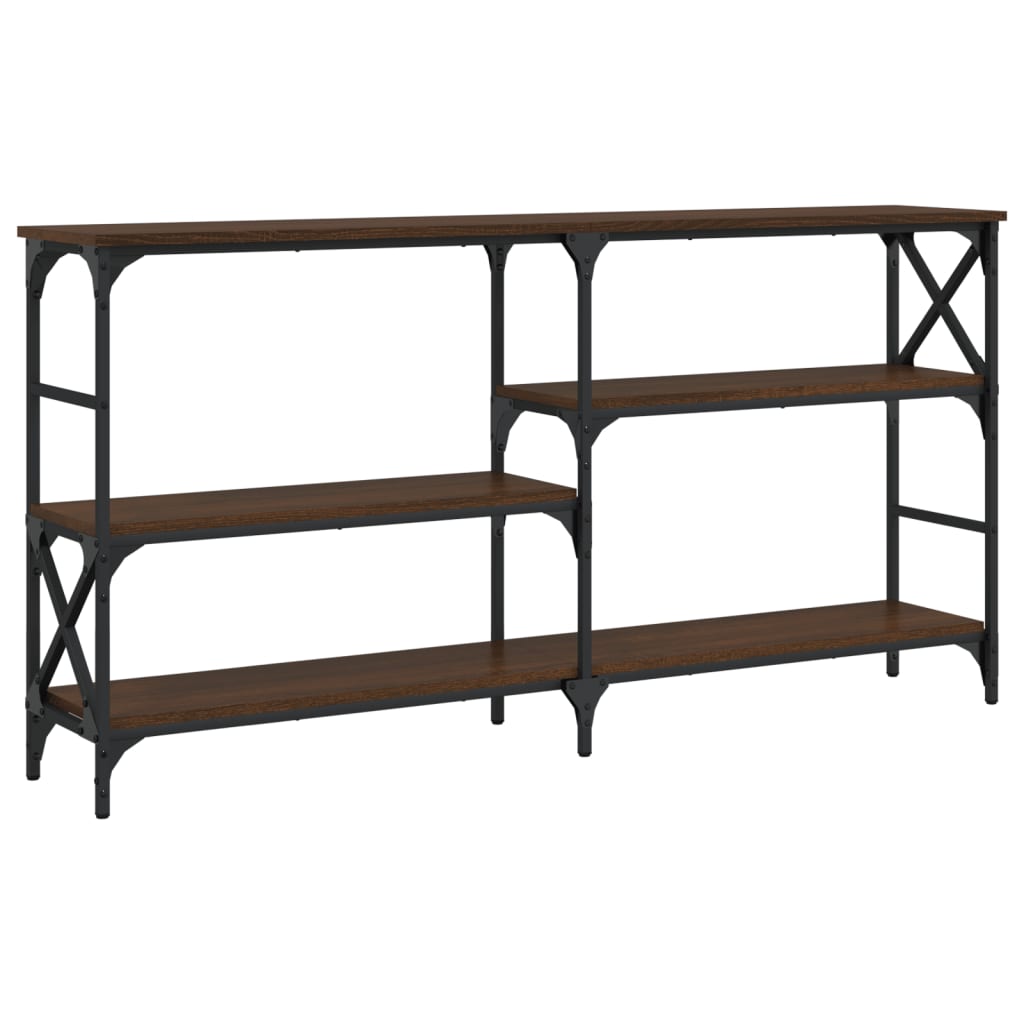 Table console chêne marron 150x29x76,5 cm bois d'ingénierie - XIOS