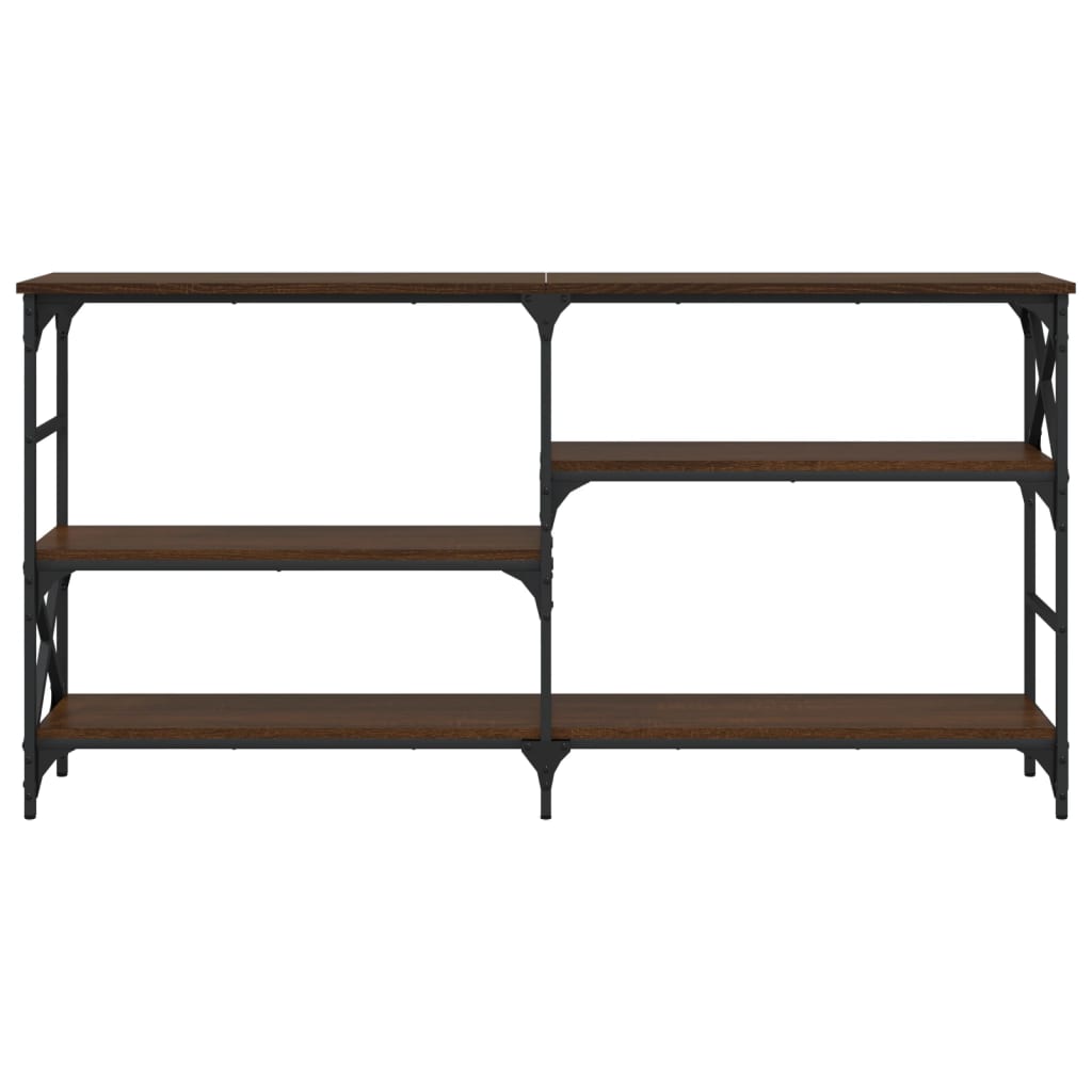 Table console chêne marron 150x29x76,5 cm bois d'ingénierie - XIOS