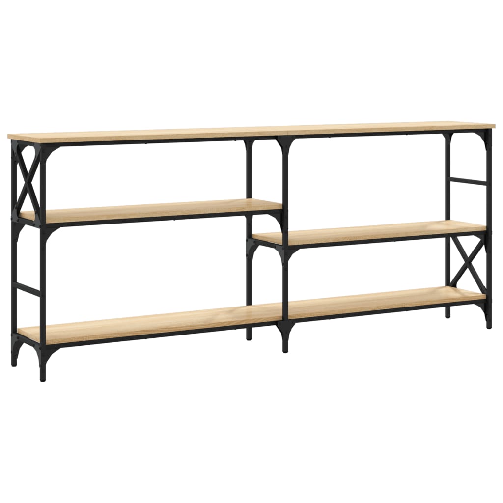 Table console chêne sonoma 180x29x76,5 cm bois d'ingénierie - XIOS