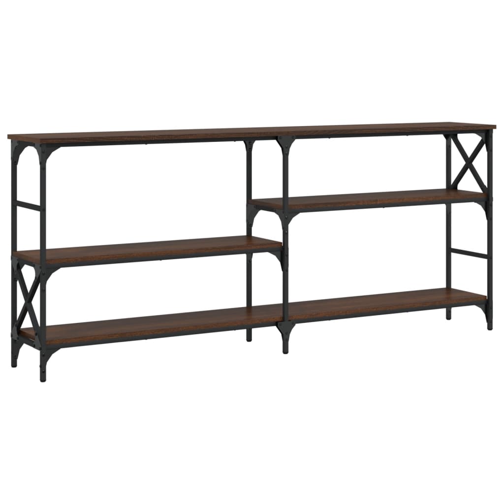 Table console chêne marron 180x29x76,5 cm bois d'ingénierie - XIOS
