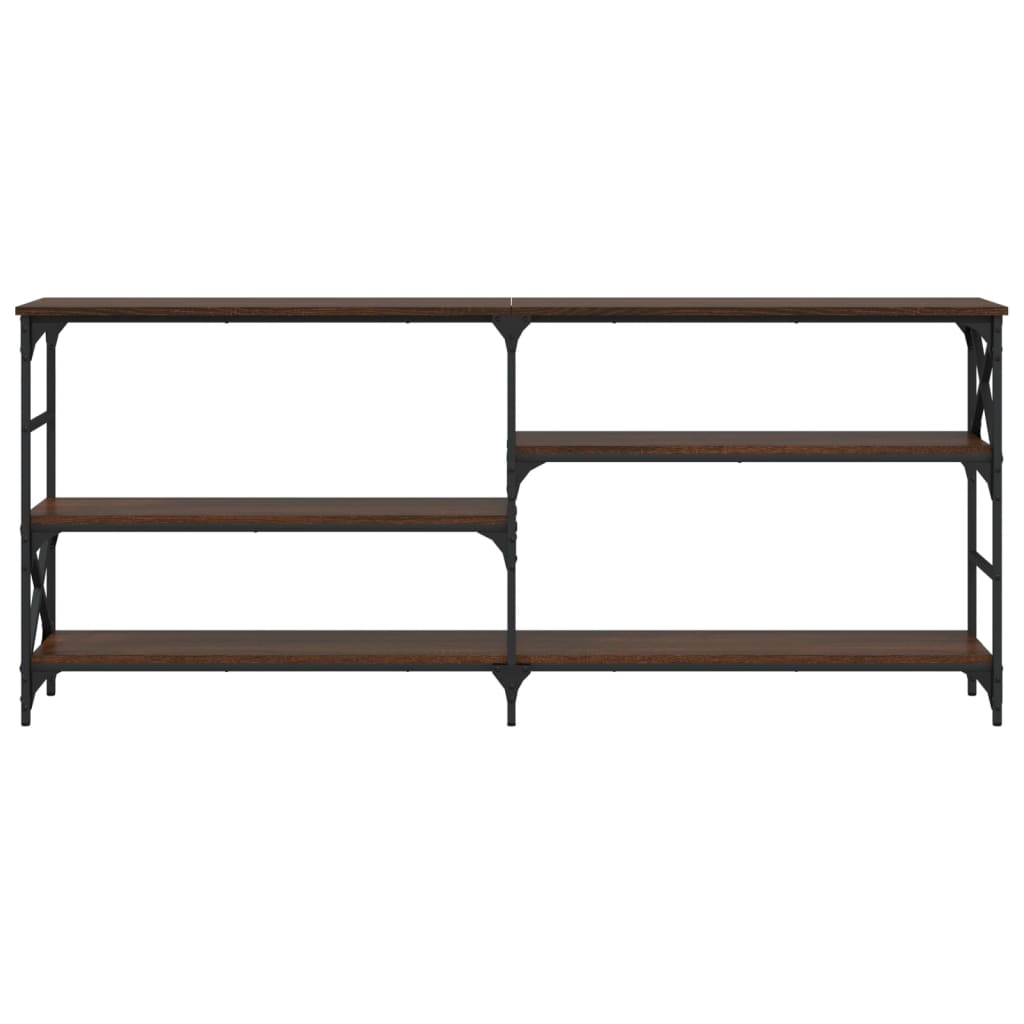 Table console chêne marron 180x29x76,5 cm bois d'ingénierie - XIOS