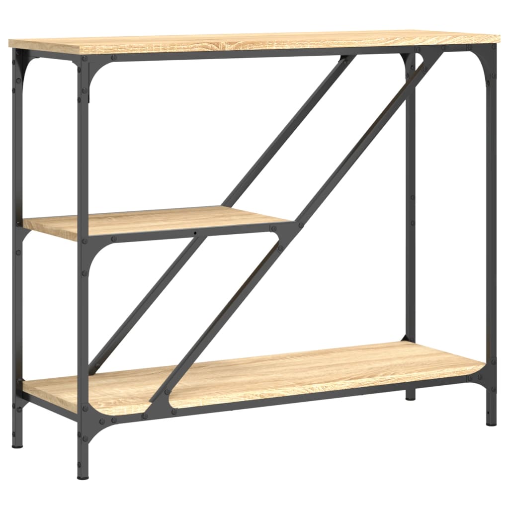 Table console chêne sonoma 88,5x30x75 cm bois d'ingénierie - XIOS
