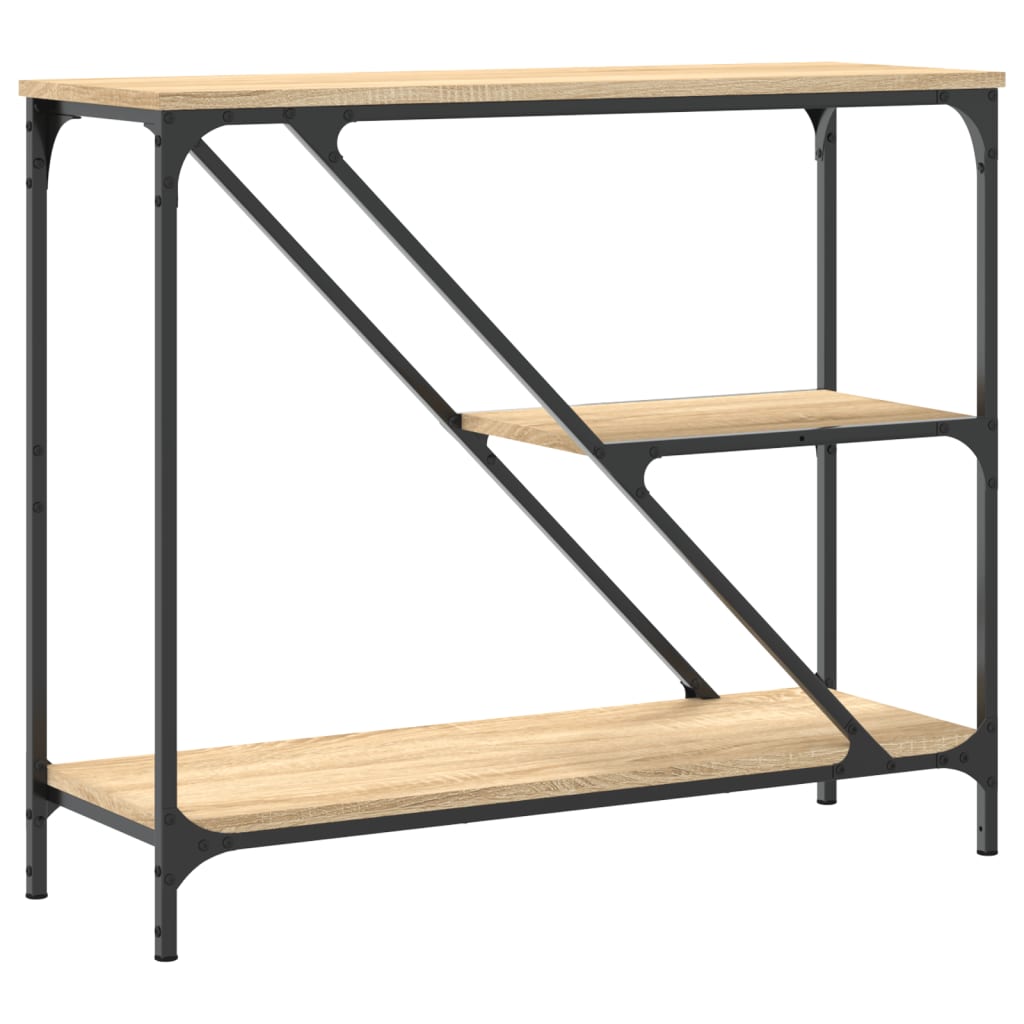 Table console chêne sonoma 88,5x30x75 cm bois d'ingénierie - XIOS