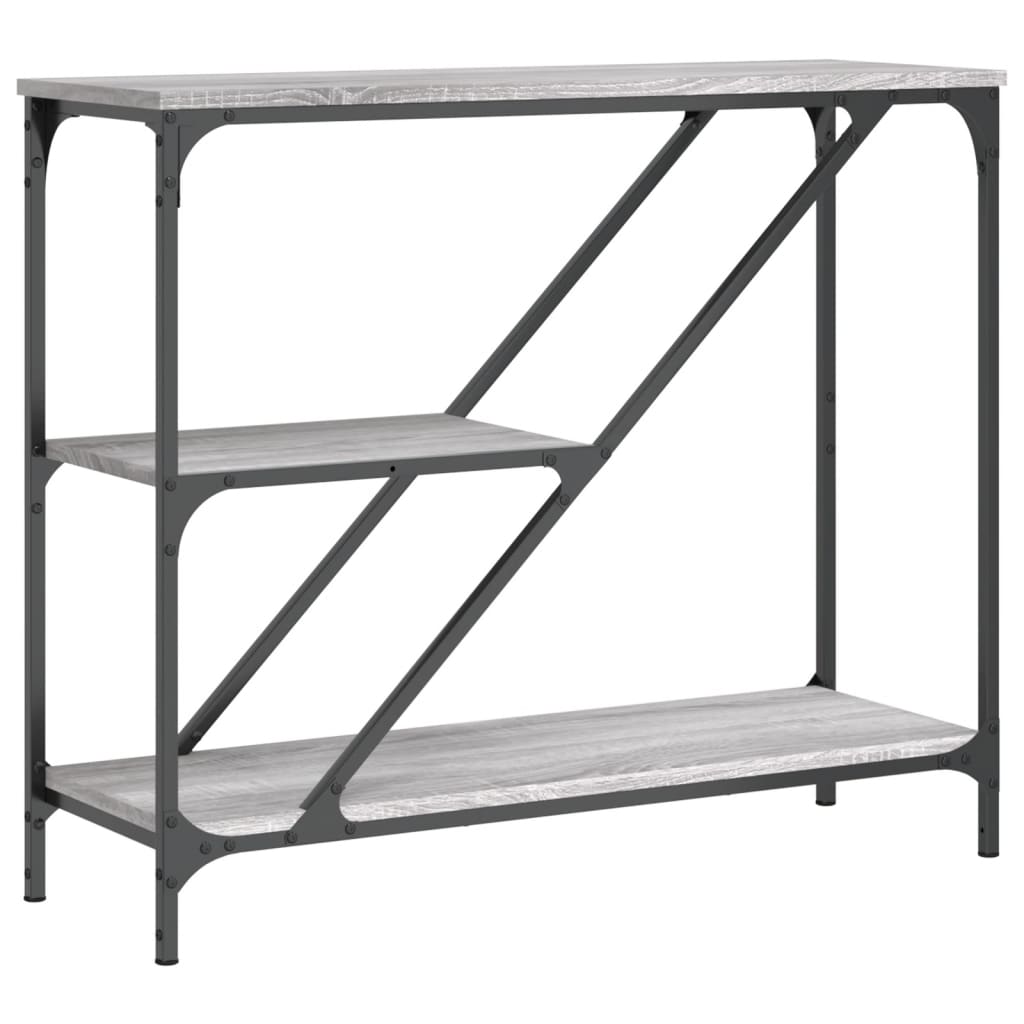 Table console sonoma gris 88,5x30x75 cm bois d'ingénierie - XIOS