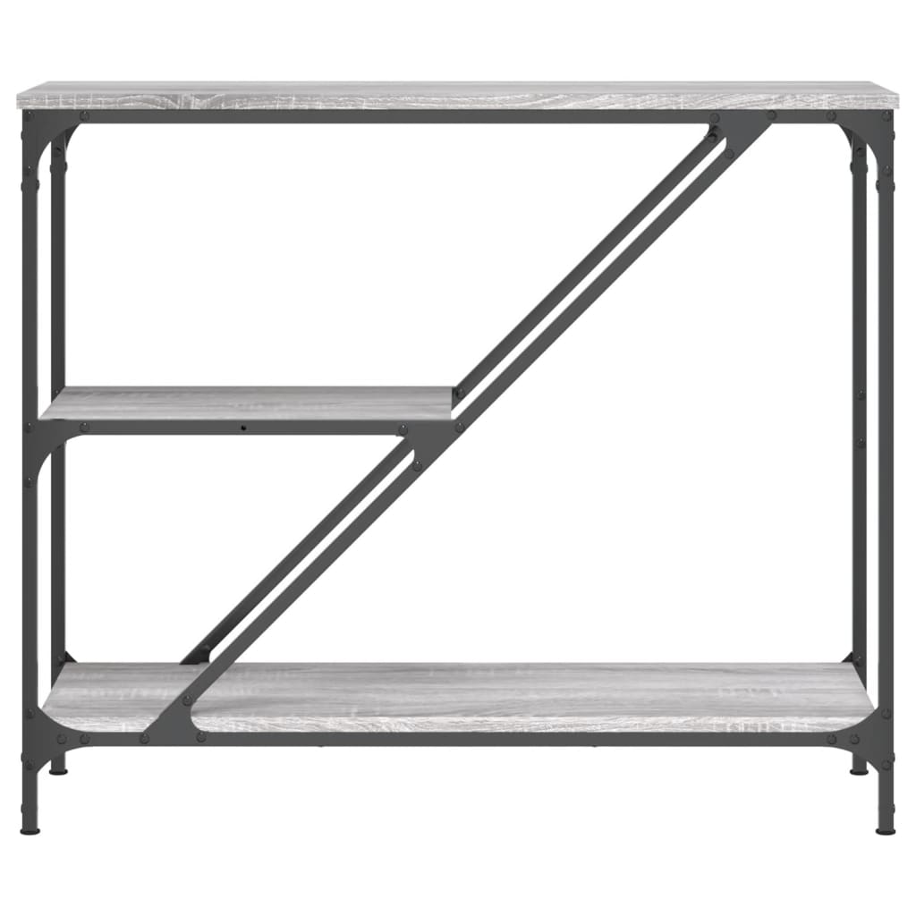 Table console sonoma gris 88,5x30x75 cm bois d'ingénierie - XIOS