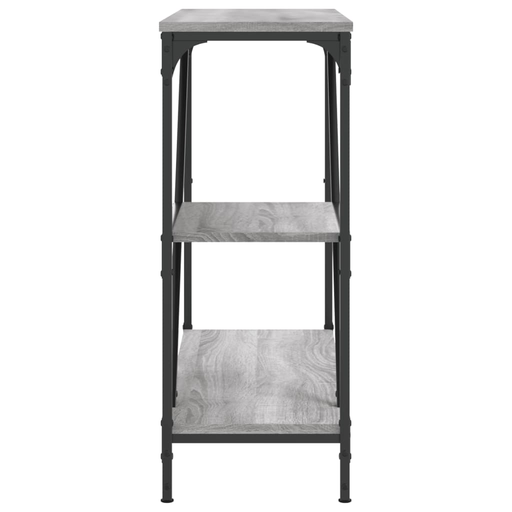 Table console sonoma gris 88,5x30x75 cm bois d'ingénierie - XIOS