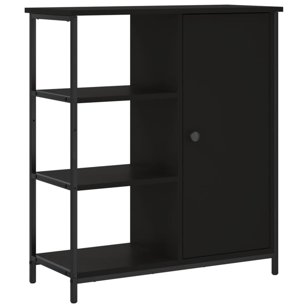 Buffet noir 70x30x80 cm bois d'ingénierie - XIOS