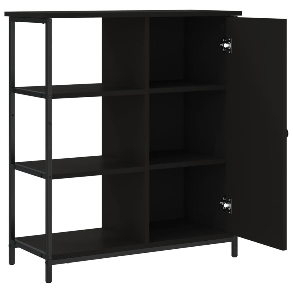 Buffet noir 70x30x80 cm bois d'ingénierie - XIOS