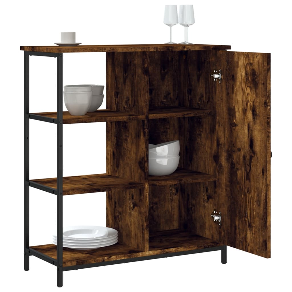Buffet chêne fumé 70x30x80 cm bois d'ingénierie - XIOS