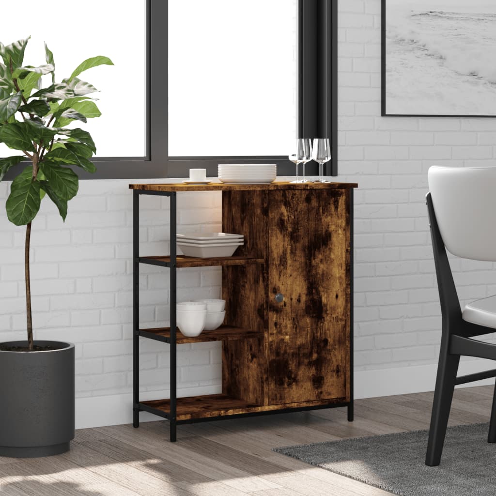 Buffet chêne fumé 70x30x80 cm bois d'ingénierie - XIOS