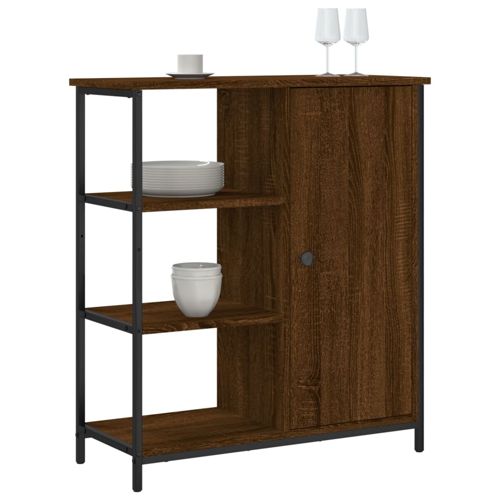 Buffet chêne marron 70x30x80 cm bois d'ingénierie - XIOS