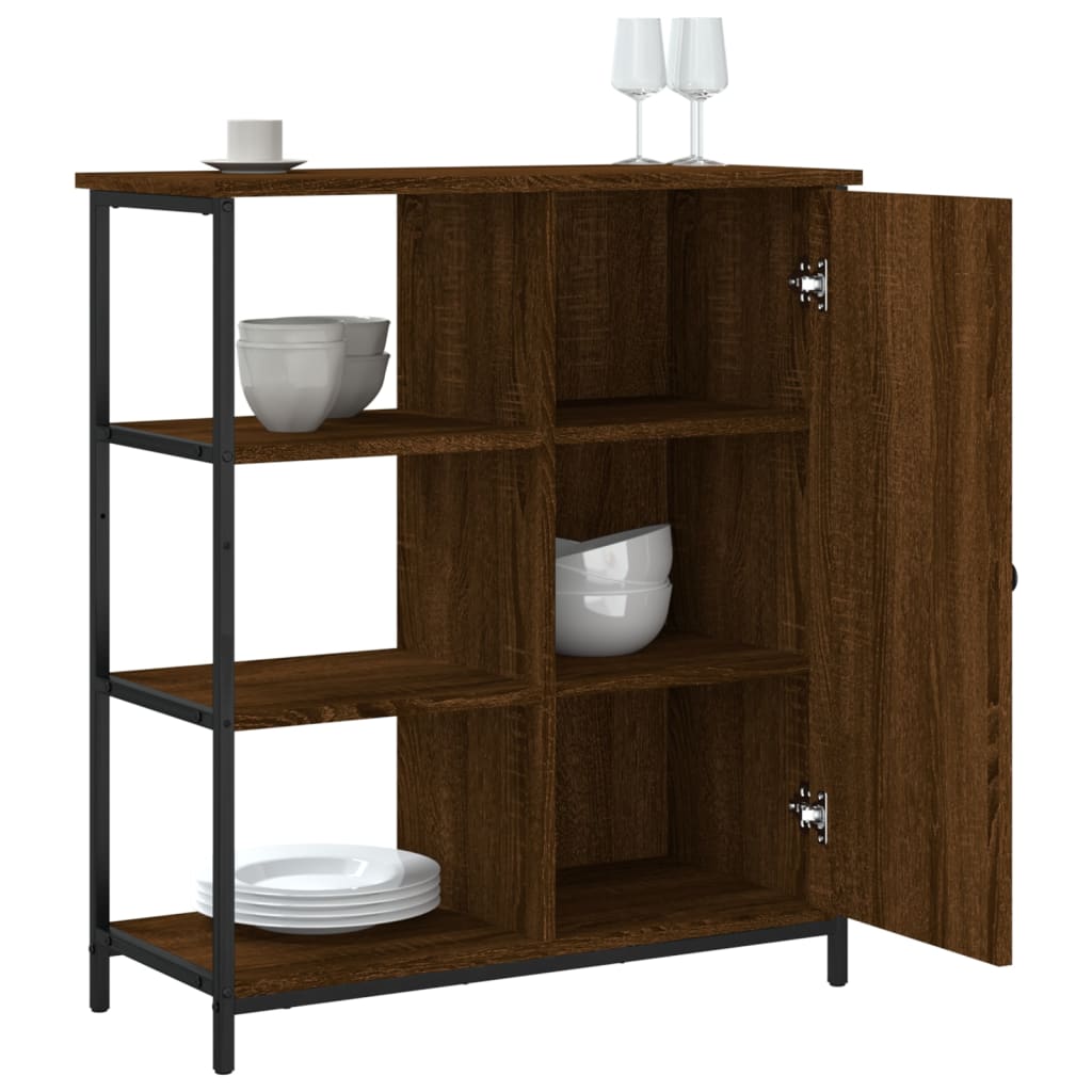 Buffet chêne marron 70x30x80 cm bois d'ingénierie - XIOS