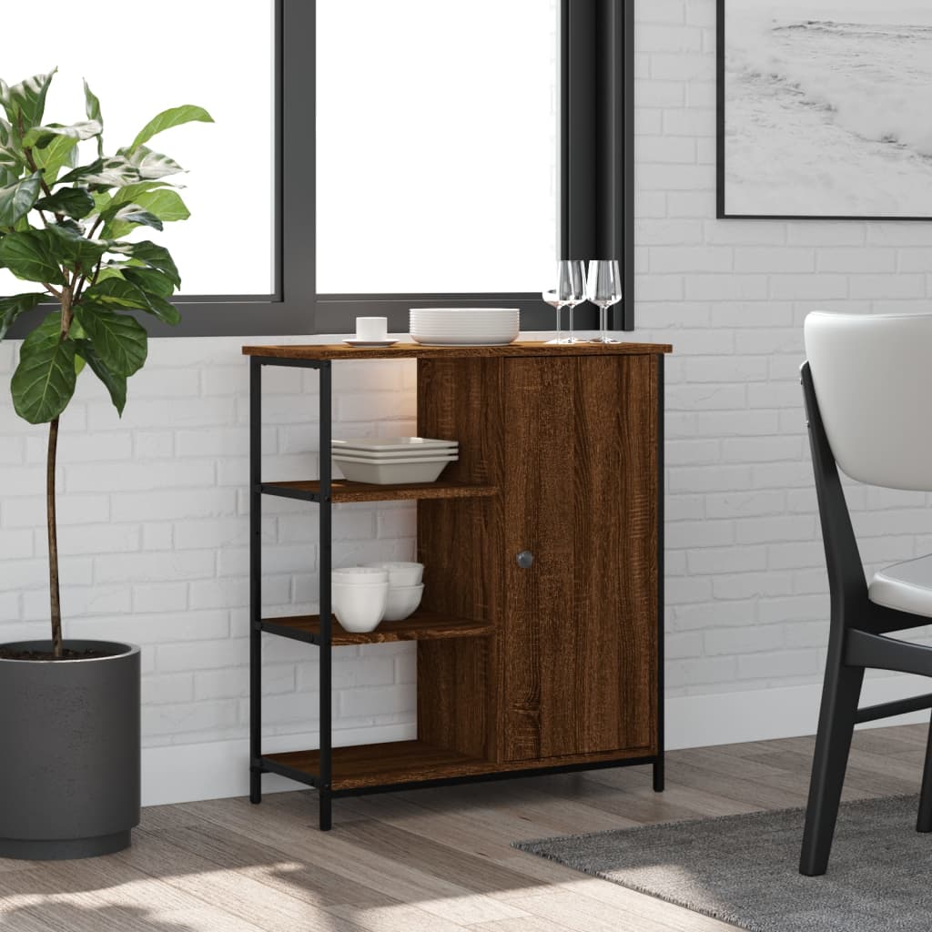Buffet chêne marron 70x30x80 cm bois d'ingénierie - XIOS