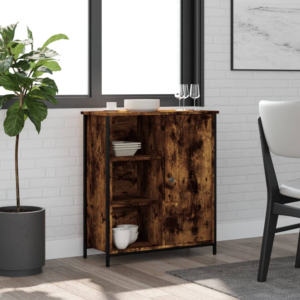 Buffet chêne fumé 70x30x80 cm bois d'ingénierie - XIOS