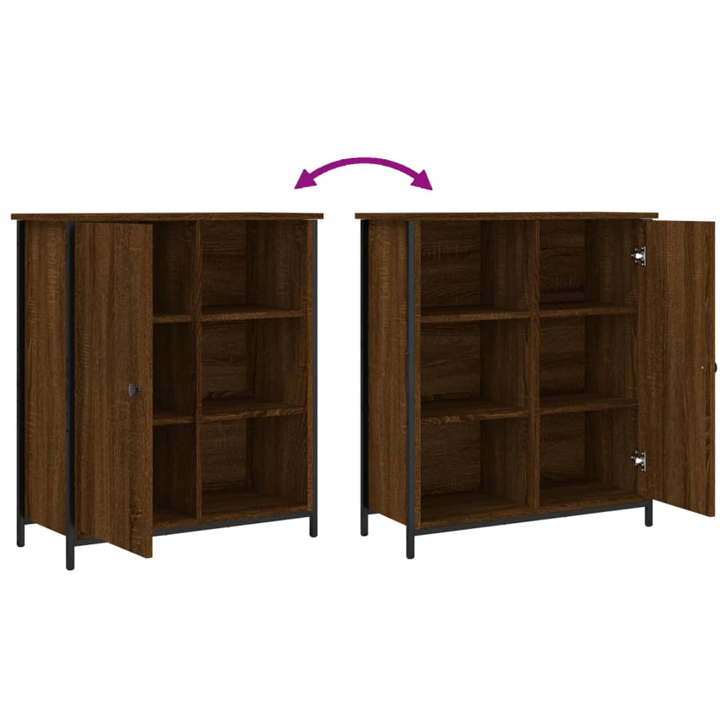 Buffet chêne marron 70x30x80 cm bois d'ingénierie - XIOS