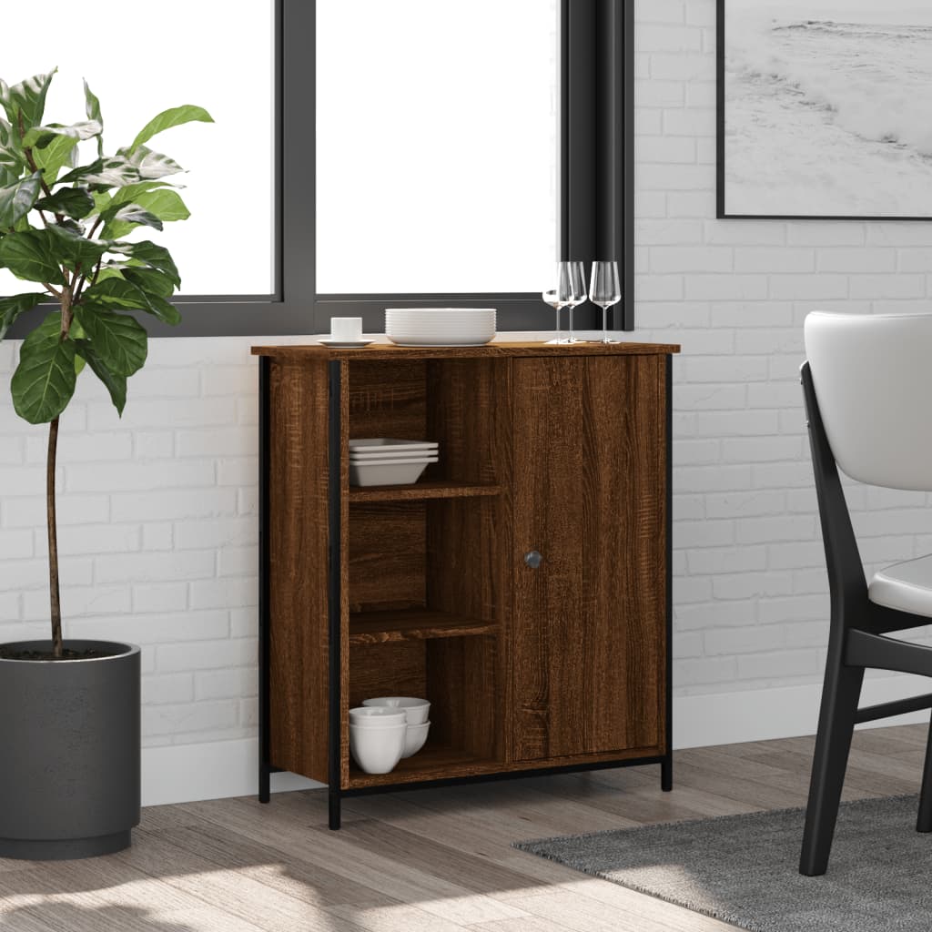 Buffet chêne marron 70x30x80 cm bois d'ingénierie - XIOS
