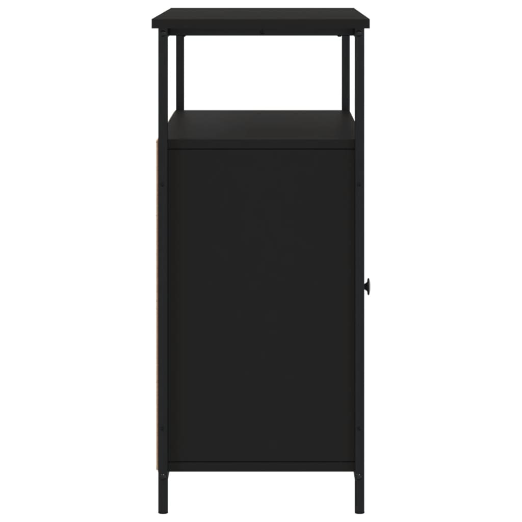 Buffet noir 100x35x80 cm bois d'ingénierie - XIOS