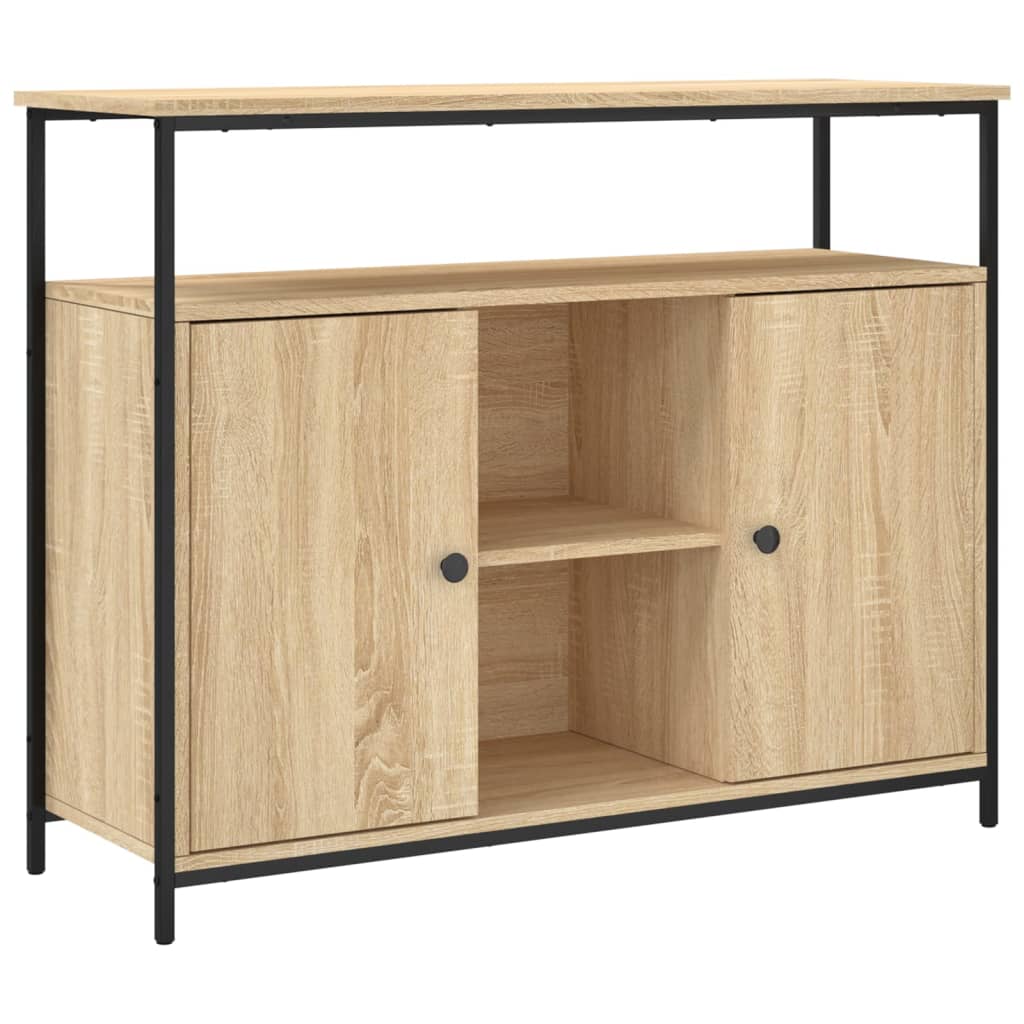 Buffet chêne sonoma 100x35x80 cm bois d'ingénierie - XIOS