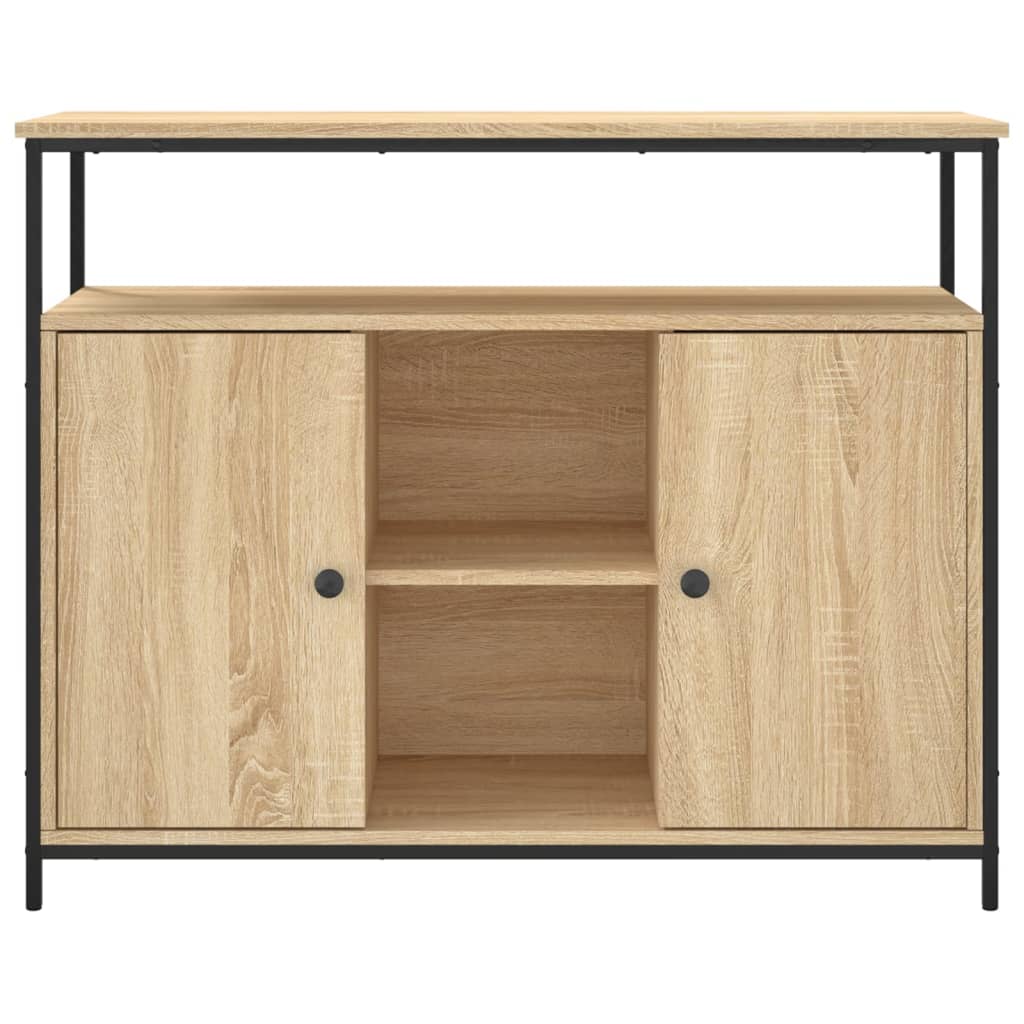 Buffet chêne sonoma 100x35x80 cm bois d'ingénierie - XIOS