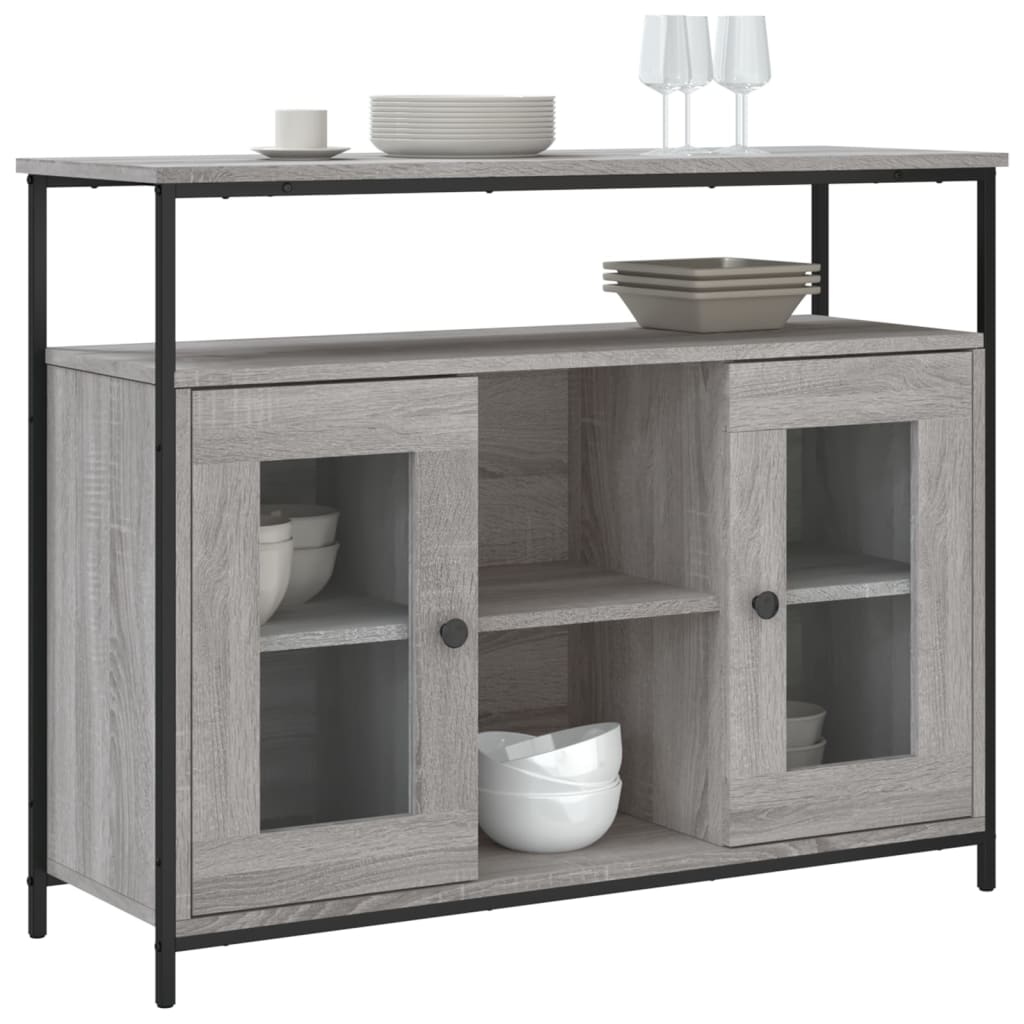 Buffet sonoma gris 100x35x80 cm bois d'ingénierie - XIOS