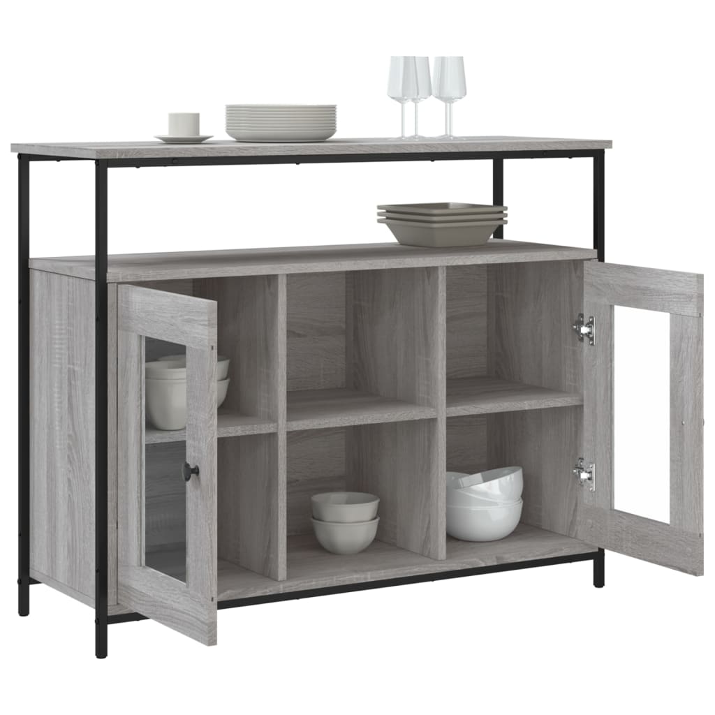 Buffet sonoma gris 100x35x80 cm bois d'ingénierie - XIOS