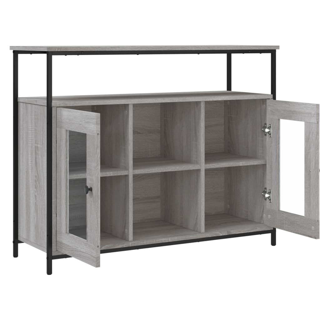 Buffet sonoma gris 100x35x80 cm bois d'ingénierie - XIOS